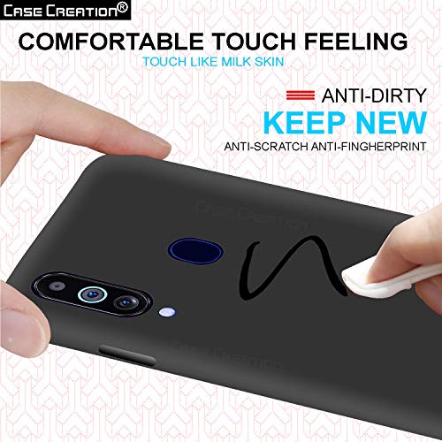 Image of Case Creation Luxurious OG Series for Samsung Galaxy M40 Case Cover,Anti-Dirty Slim Case Frosted Matte Cute Candy TPU Raised Bezel (Splash of Color) Back Cover for Samsung M40 -Black