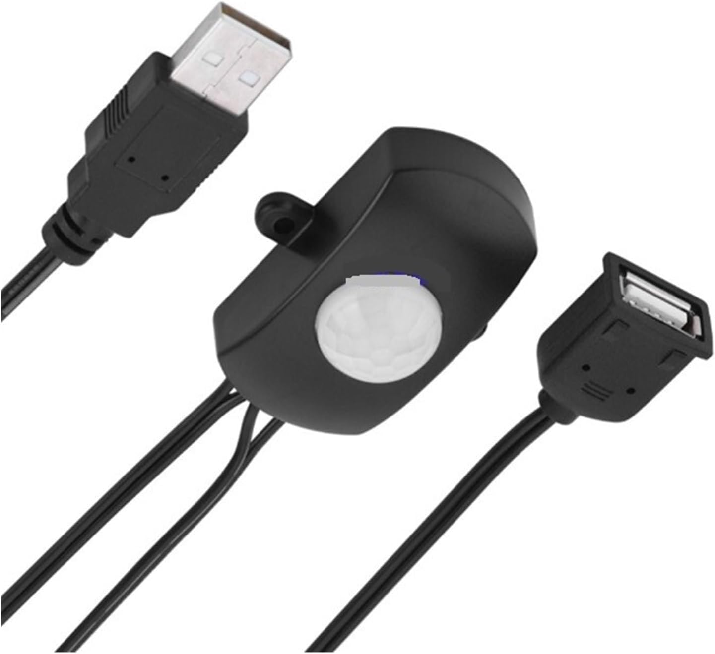 Sensor switch DC6-24V/USB5V delay switch LED light strip module sensor(Black,USB head)
