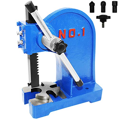 Senduo Arbor Press 1 Ton,Manual Desktop Punch Press Machine,4.33" Work Height,Manual Arbor Press Cast Iron Body,For Stamping,Bending,Stretching,Forming #TOP6