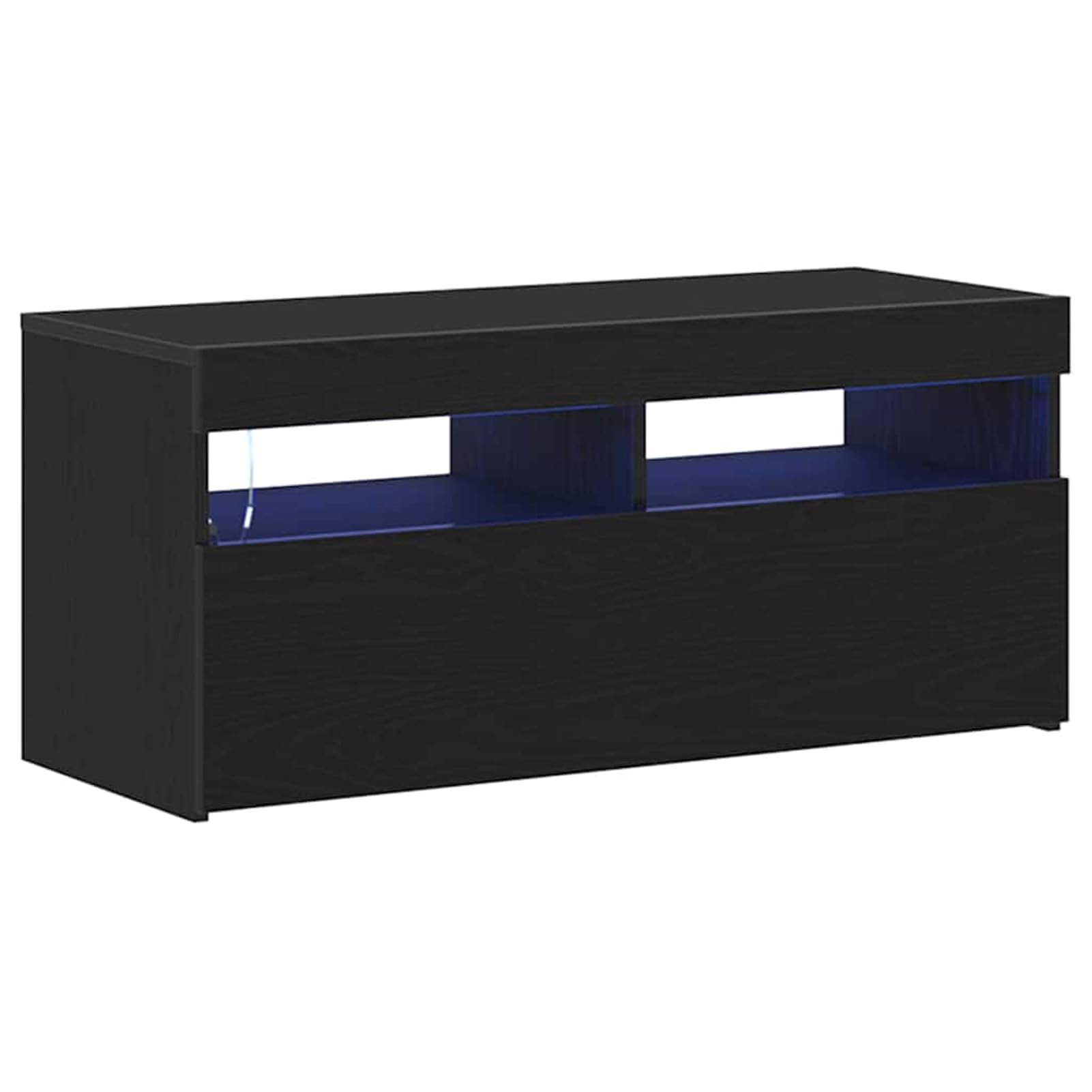 Gecheer TV-Schränk Schwarz 90 x 35 x 40 cm Holzwerkstoff, Fernsehschrank Fernsehtisch TV-Lowboard für Wohnzimmer Home-Cinema Gamerzimmer862554