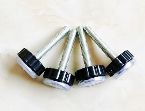 MSAOWUED 4 Pack M10 Pressure Gates Threaded Spindle Rods, Gate Threaded Spindle Rod Accessory Pressure Gate Replacement Parts Screw Mounted Bolts Kit for Pets Gates Stair Railing Gates (Black)