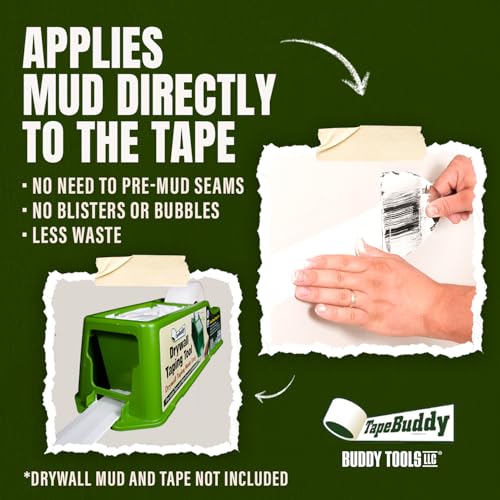 Buddy Tools TapeBuddy Drywall Taping Tool - Simplifies Drywall Banjo Taping - Reliable & Efficient Tape Dispenser for DIYers - Easy to Use - Reduces Mess and Waste by Buddy Tools LLC - Image 3