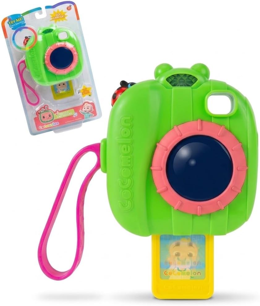 Jazwares CoComelon Musical Camera Toy for Toddlers Interactive Pretend Play Learning Camera with Lights, Sounds & Songs - Screen Free Educational Preschool Tech Toy Gift for Boys, Girls and Kids (2+)
