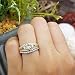 Imagen de Anillo de compromiso para novia con diamantes de corte princesa y redondo de 1 quilate