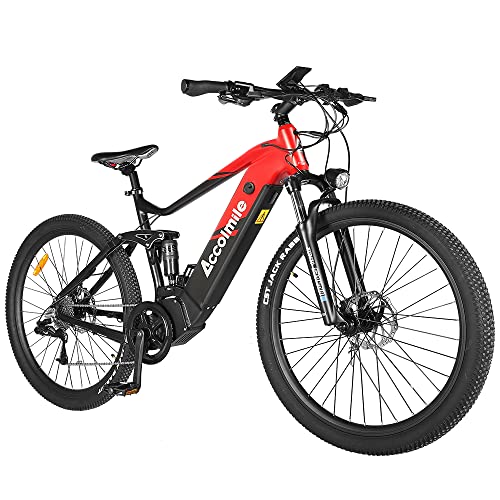 Accolmile Cola Bear 27,5'/29' Bicicleta Eléctrica, Batería Integrada Litio 48V 13Ah 624Wh, Suspensión Completa Unisex para Adultos, Bicicleta de Montaña de...