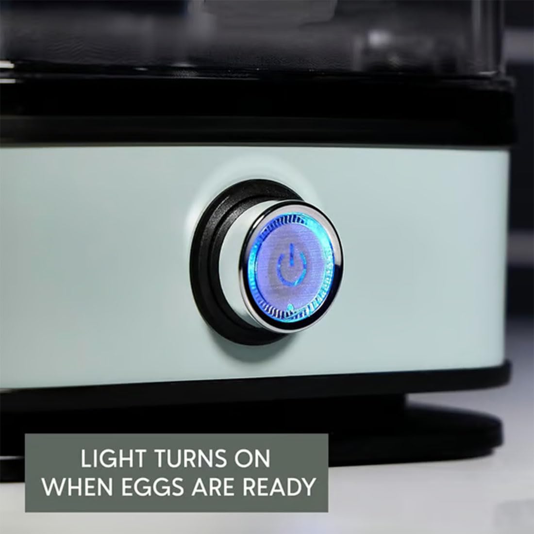 Smarter Eierkocher mit Abschaltautomatik – Müheloses Eierkochen mit dem ultimativen Eierkocher aus Edelstahl. Elektrischer Eierkocher für 6 Eier (hartgekocht, mittelhart, pochiert) (1Pcs)