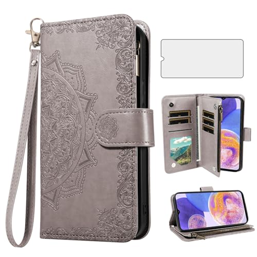 Coque Samsung Galaxy A23 5G housse rabat porte-carte protection écran verre trempé