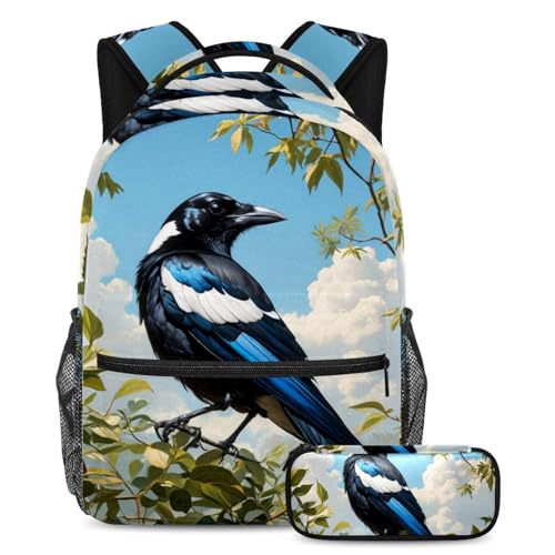 Sac à dos fille et garçon avec trousse scolaire | Grand cartable adolescent multicolore