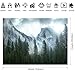 dnldliq 7x5ft Misty Forest Mountain Backdrop Nature Scenery Pine Trees Forest Outdoor Hiking Camping Photography Background Foggy Woodland Landscape Travel Adventure Party Banner Photo Booth Props