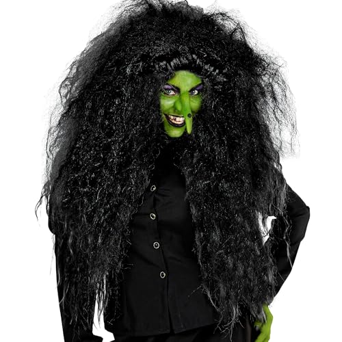 WIDMANN 02018 - Wig Giant Black Synthetic Hair Rock Star Popstar Theme Party Carnival