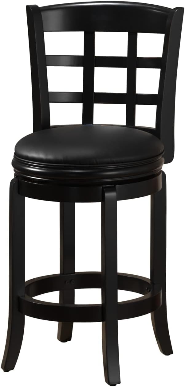 Boraam Kyoto Counter Height Swivel Stool, 24-Inch, Black
