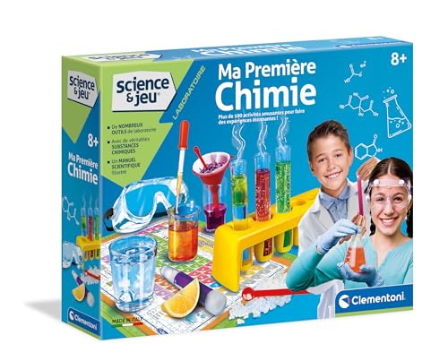Clementoni | Ma Première Chimie – Kit Scientifique pour Enfants 8 Ans+ | 100+ Activités Éducatives | Jeu STEM | Puzzle Tableau Périodique | Activité...