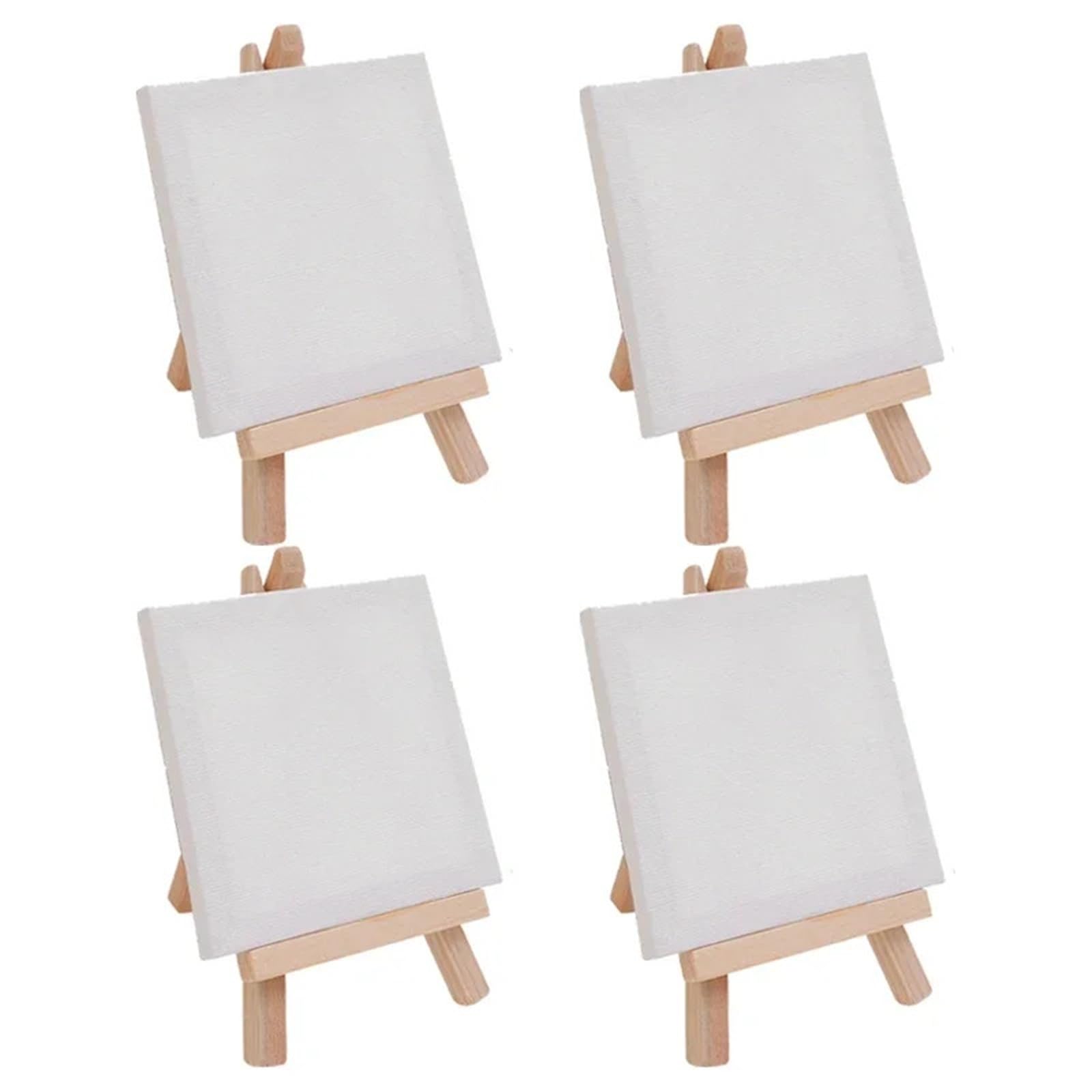 Tischstaffelei 1/2/4PCS Mini Leinwand Und Staffeleien Set Holz Faltbare Desktop-Ständer for Malerei Kunst Handwerk Display halterung(4PCS)