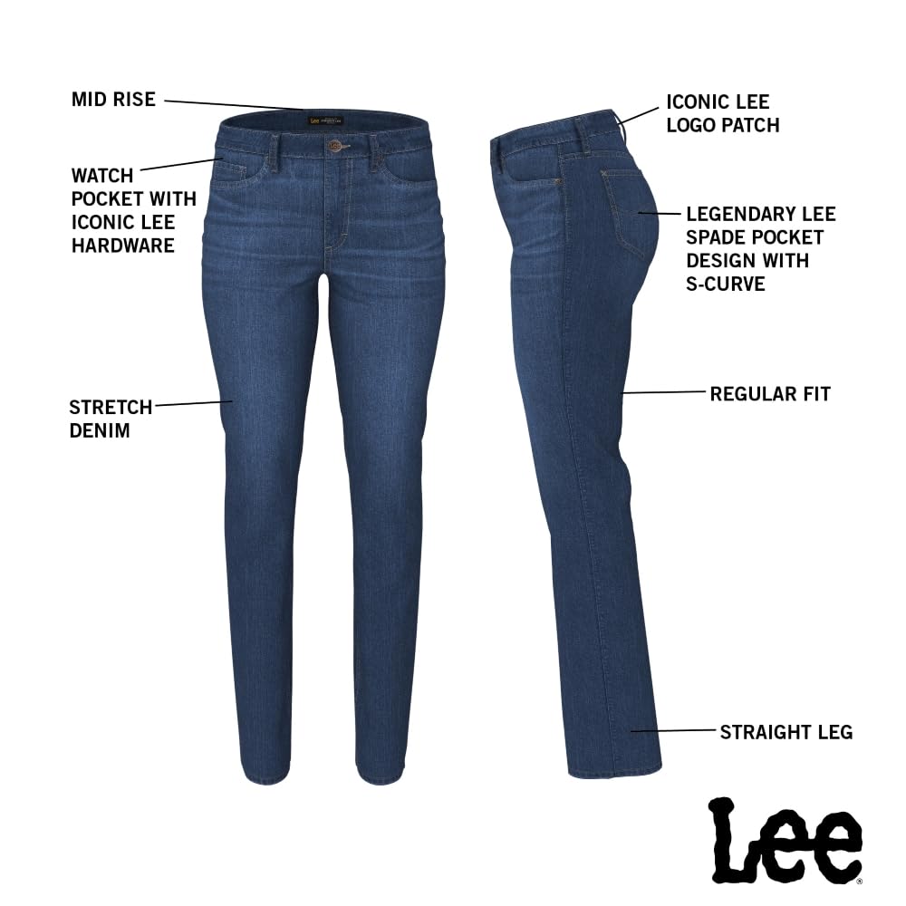 Lee Womens Legendary Mid Rise Straight Leg Jean