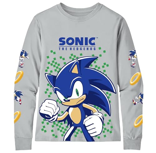 SEGA Sonic The Hedgehog Little & Big Boys Long Sleeve Shirt