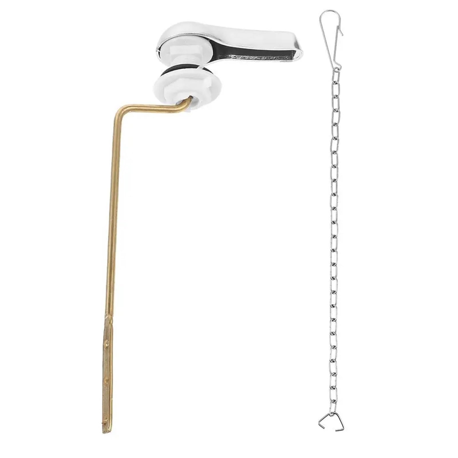 Mlyvax 2set Toilet Handle Replacement Kit Universal Toilet Flush Handle Replacement Kit Brass Side Mount Flush Lever Tank Levers Cistern Parts Toilets Chain Lever