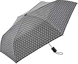 Coolibar UPF 50+ Copertura Compact Travel Umbrella - Sun Protective (One Size- Black/White Logo)