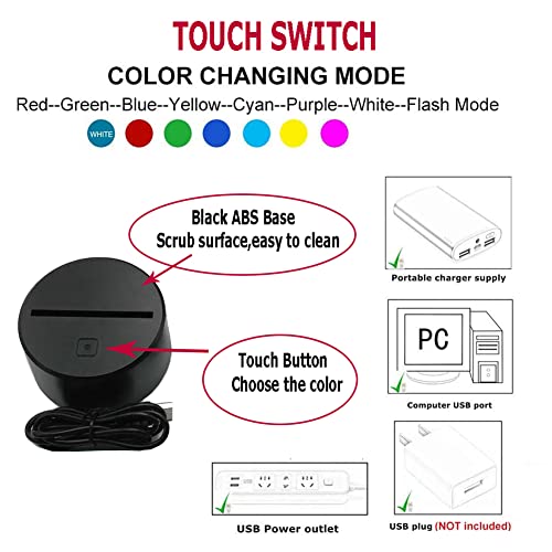 Image of 3D Fishing Lamp Illusion Night Light Touch Switch Desk Table Lamps 7 Color Change YKL World Bedroom Decor Lighting Birthday Gifts for Boys Fishing Lover