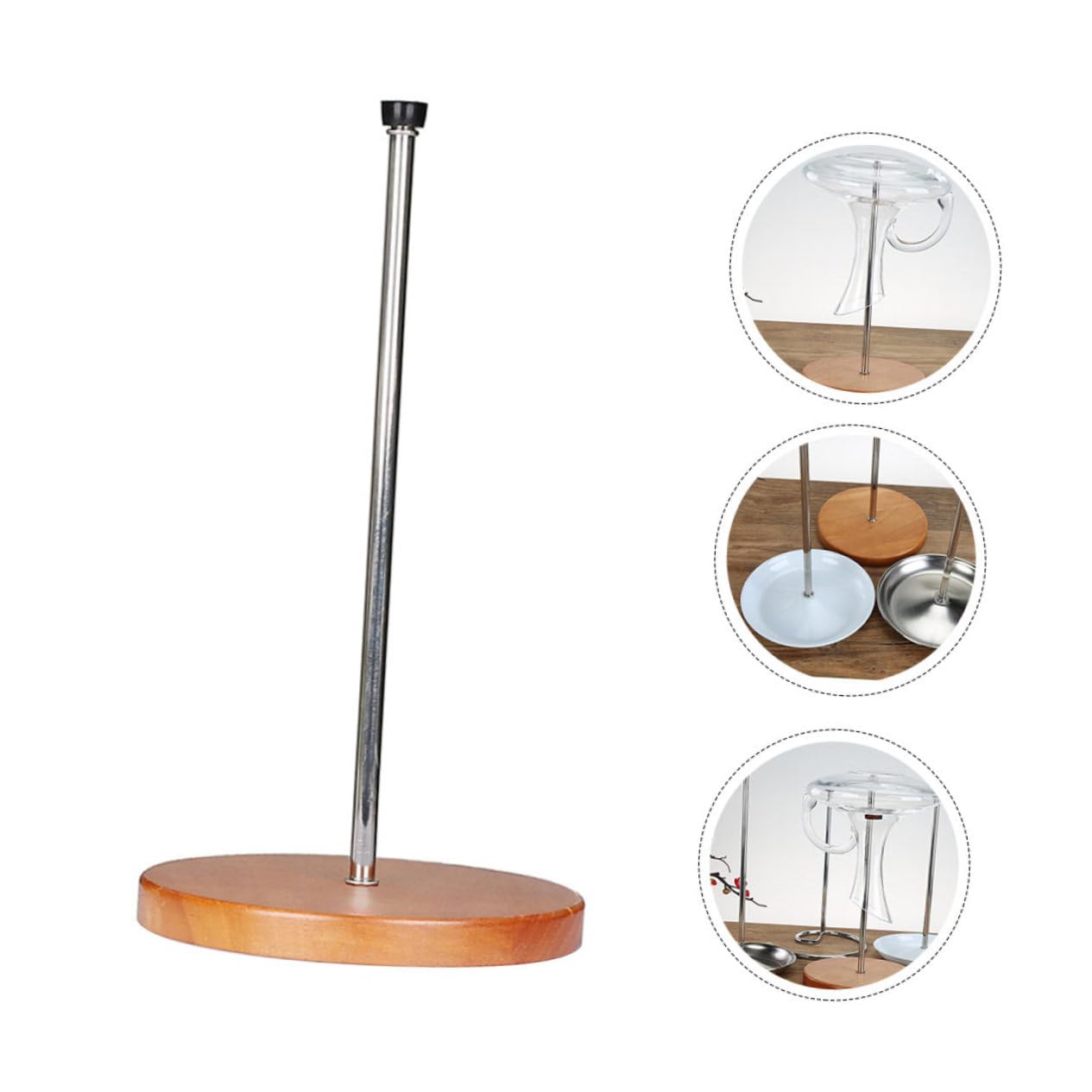 BRIGHTFUFU 1pc Decanter Stand Brackets for Shelves Cups Drying Wine Carafe Wine Decanter Holder Shelf Bracket Drying Rack for Decanter Wine Dryer Wine Holder Shelving Brackets Silver Alloy