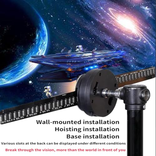 Proiettore 3D con ventola LED ologramma – Controllo app WiFi per splendidi display visivi in occasione di eventi e feste