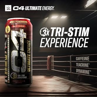 Cellucor C4 Ultimate x WWE | 300mg Caffeine Sugar Free Energy Drink | Knockout Nectarine Guava | 16oz (Pack of 12)
