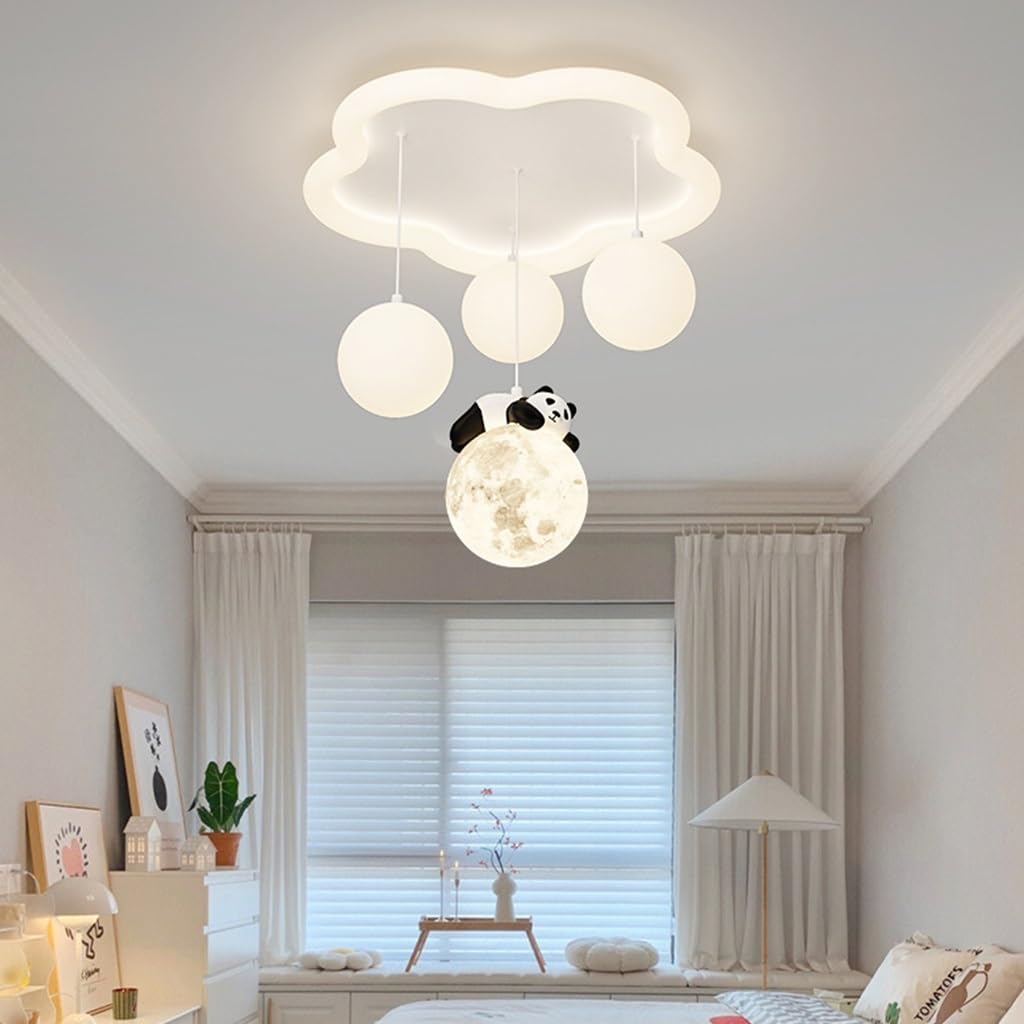 Deckenlampe LED Eltern-Kind-Zimmer warme Acryl-Deckenleuchte dimmbar Wolke dekorative Kronleuchter mit Fernbedienung Innen Esszimmer Küche Wohnzimmer kreative Beleuchtungskörper(1 Style)