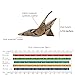 CAGLGLZ Women's Wedge Heeled Slingback Sandals Closed Pointed Toe Shaped Slope Heels Elastic Ankle Strap Slip On Pumps Ladies Casual Fashion Dress Shoes(9.5,serpentine)