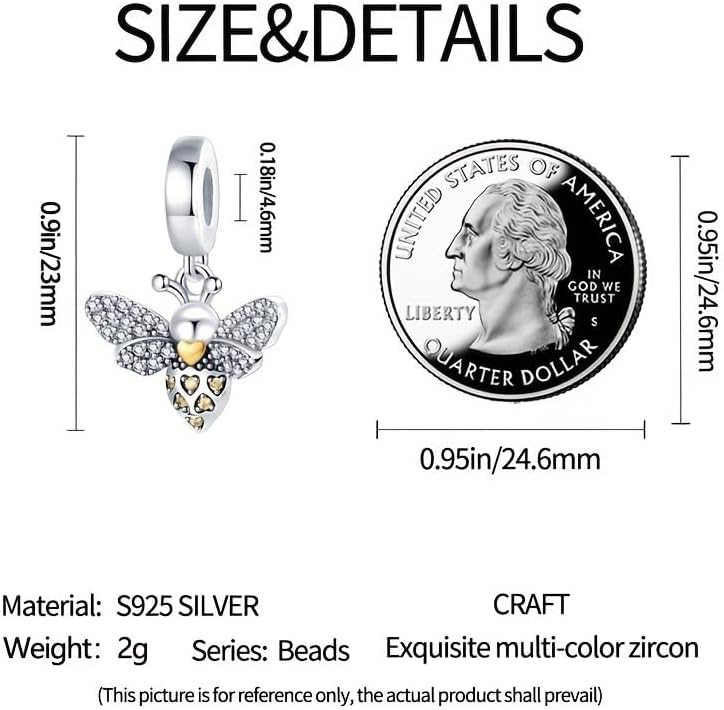 925 Sterling Silver Charms for Bracelets,Dangle Pendants Bead Charms fit Pandora Charms Bracelet and Necklaces for Womens Jewelry Gifts - Image 5