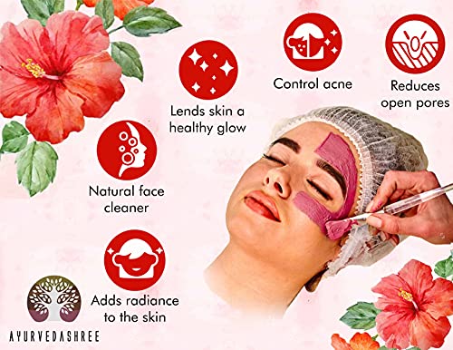 Ayurvedashree Hibiscus Flower Powder 200 Gm I Hibiscus Sabdariffa I Gurhal Phool Powder I Hair Mask I Refreshing Tea I Natural Herb Hibiscus I Non Gmo I Vegan I Gmp Certified I Gluten Free #TOP5