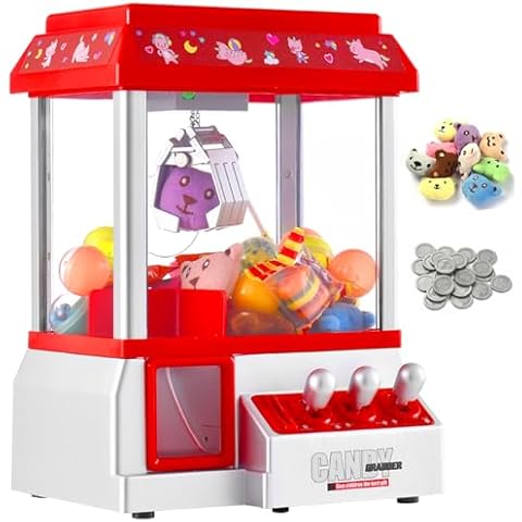 Claw Machine for Kids Toy Mini Claw Machine Candy Grabber Prize Dispenser Vending Machine Arcade Game Machines for Home Party Christmas Birthday Gifts Cool Girl Toys Cover