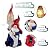 Generic Garden Gnome Statues Solar Outdoor Decor Hold Torch Waterproof LED Lights Gnomes Sculpture for Outside Lawn Patio Yard Ornament, Red