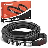 A-Premium 86.64 Inch Engine Serpentine Belt Compatible with Ford, Jeep, Mitsubishi, Dodge, Mazda & Mercury Cars - Explorer 2000-2001, Ranger, Grand Cherokee, Commander, Outlander, Lancer, Nitro & More