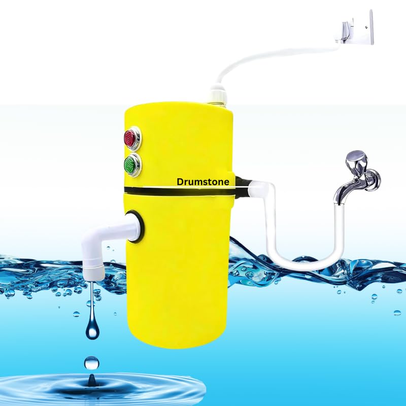Drumstone 𝟭𝟓-𝐘𝐞𝐚𝐫 𝐖𝐚𝐫𝐫𝐚𝐧𝐭𝐲 - Durable ABS Portable Electric Water Heater | Auto Shut-Off & Copper Coil for Quick Heating | Energy-Efficient Geyser for Bathroom, Kitchen, and Home Use-image-27
