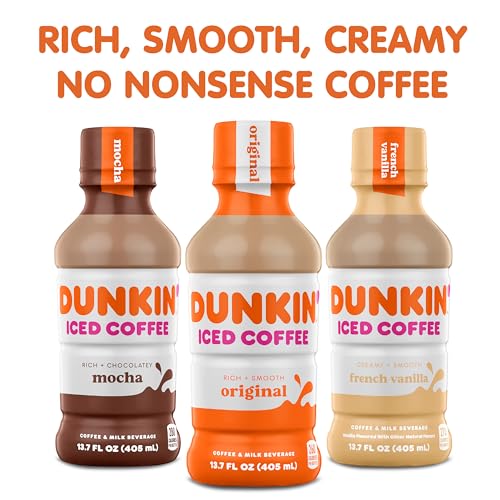 Dunkin' French Vanilla Iced Coffee Bottles, 13.7 fl oz, 12 Pack - image 7