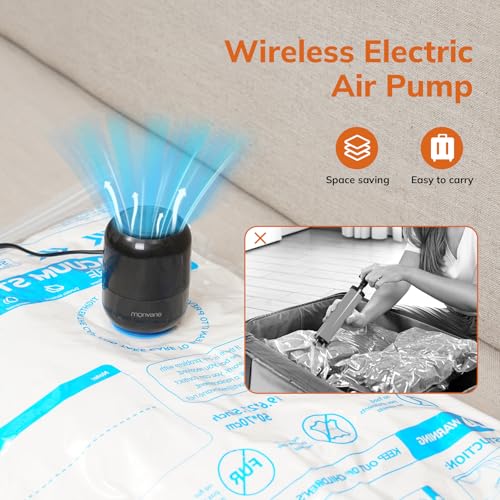 Monvane 布団圧縮袋MVGJ061407GL01 Vacuum Luggage Storage Bags With Wired Electric Portable Pump, Double Zipper Sealed Space Saver Bag thumb #4