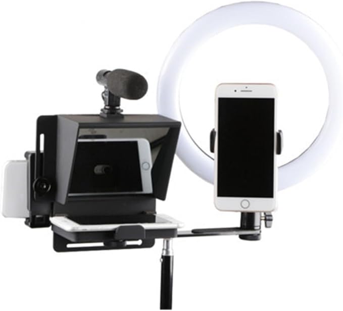Teleprompter portátil para smartphone con control remoto miniatura 5