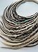 Textured Boho Synthetic Crochet Dreadlock Extensions Mix natural colors of brown, dark blond and cool light brown Dreads Length - 20 inch Double ended and Single ended Dreads Handmade Custom Faux locs