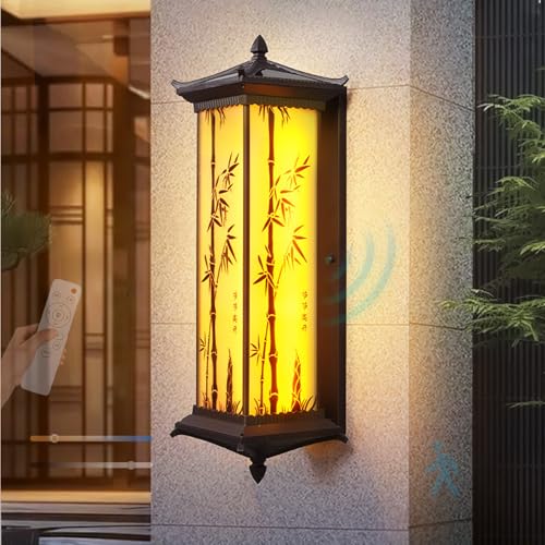 Éclairage Solaire Extérieur LED Lampe Murale avec Télécommande Étanche IP65 et Détecteur de Mouvement