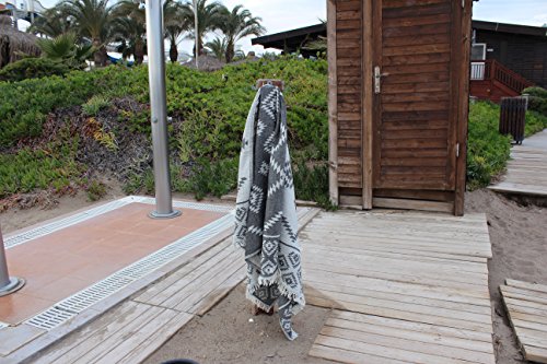 Bersuse 100% Cotton Teotihuacan Dual Layer Turkish Towel - 37X70 Inches, Anthracite (Set Of 3) #TOP7