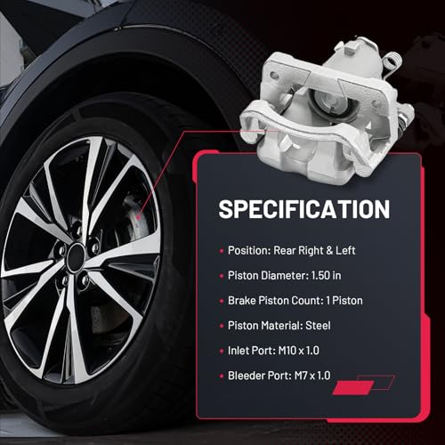 Image of BDFHYK 18-B5400A 18-B5401A Rear Disc Brake Caliper Assembly Compatible with Chevrolet Impala /Malibu 2013-2020, for Buick LaCrosse /Regal 2011-2017, for Cadillac XTS 2013-2019 2.0L 2.5L 3.6L l4 V6 2pcs