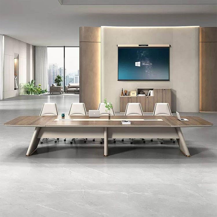 Image of Premium Conference Meeting Table for Office Boardroom Corporate Workspace, Training Rooms Professional Business Furniture (MCT-068 MDFL L8W4)