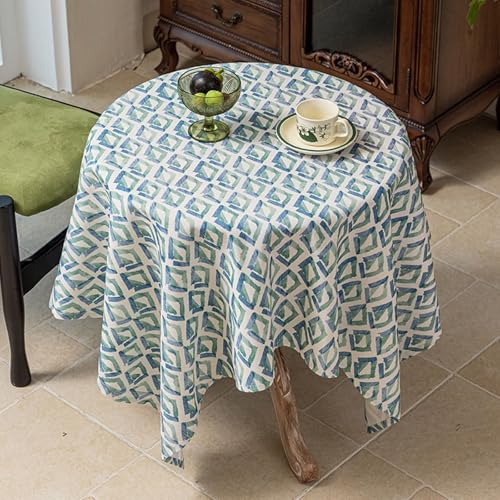Nappe rectangulaire anti-taches imperméable pour table de cuisine losange