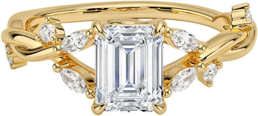 1-5 CT Moissanite Engagement Ring Colorless VVS1 10K 14K 18K Solid Gold & 925 Sterling Silver Infinity Moissanite Engagement Ring Christmas Gift For Women