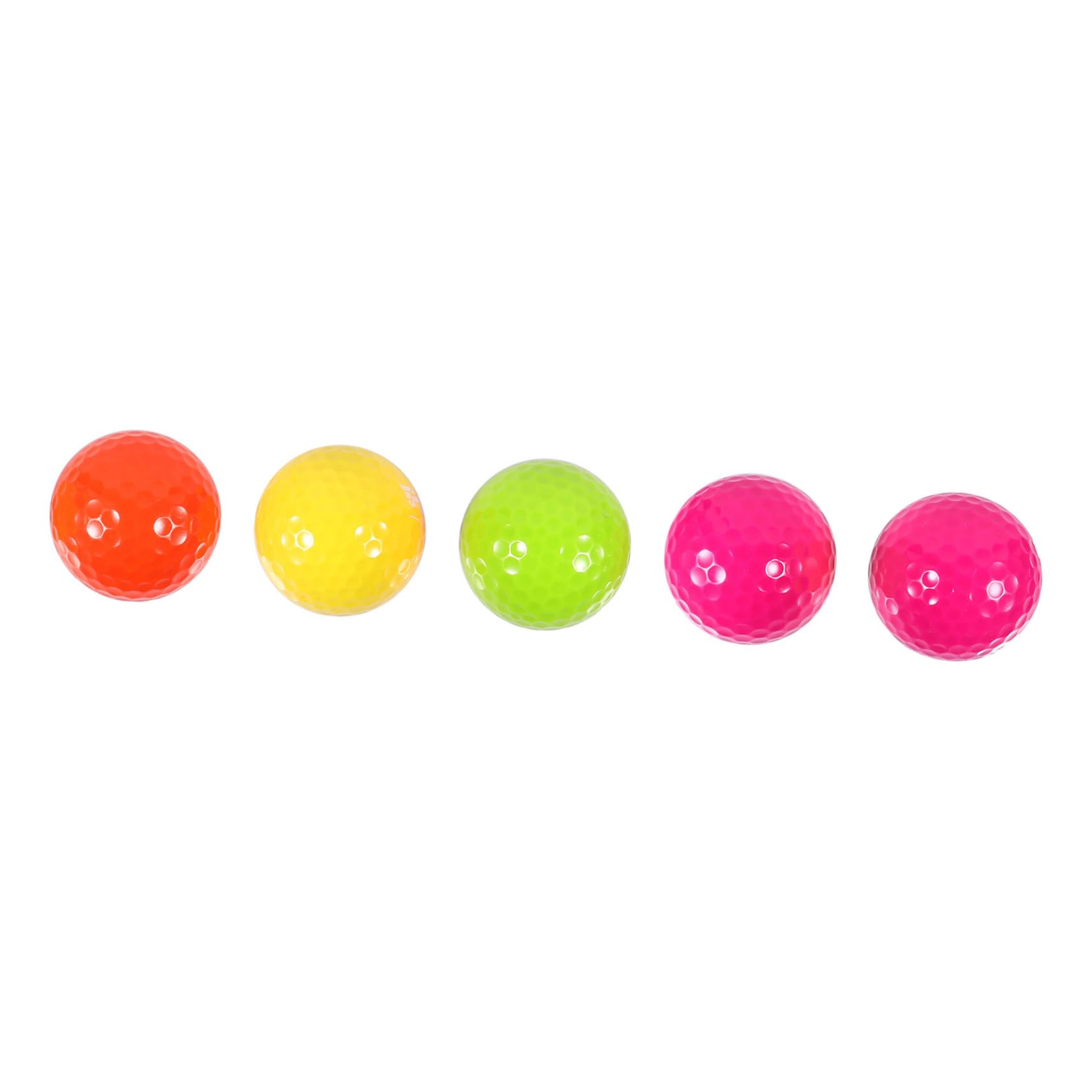 Toddmomy Safe Fun Golf Practice 5pcs Colorful Balls Made of Rubber for Boys and Girls Beginners