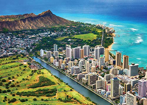 1000 Piece Jigsaw Puzzle for Adults - Waikiki, Hawaii - Fun, Hard, Challenging Island Puzzle with Natural Scenery by Puzzle Posse