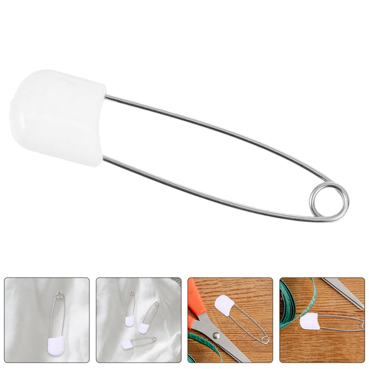 NOLITOY 30 Pcs Épingles à Nourrice Grosse Taille pour Couches Lavables, de Sécurité pour Bébé en Alliage de Zinc et PP, Fiable et Facile à Utiliser pour Couches et Lingettes