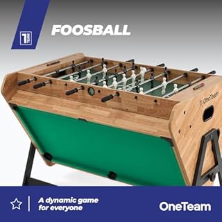 OneTeam FunArena 3en1 – Table de jeux : baby-foot, billard, air hockey ; multifonctionnelle, stable, compacte avec plateaux interchangeables, idéale pour la maison, les salles communes et les salles