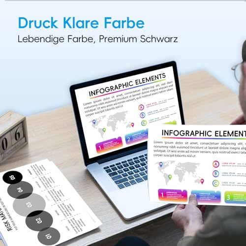 Fooylen 604XL 604 Druckerpatronen Kompatibel für Epson 604 XL Multipack Patronen für Expression Home XP-2200 XP-2205 XP-3200 XP-3205 XP-4200 XP-4205 Workforce WF-2910 WF-2930 WF-2950 WF-2935