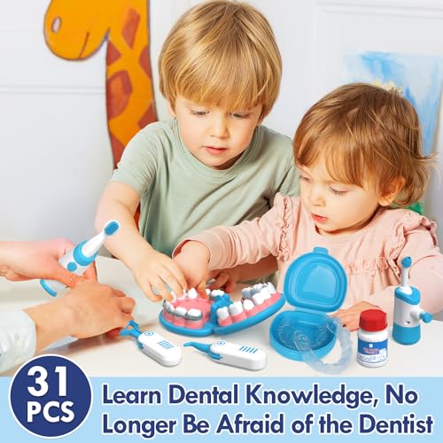 image for Lehoo Castle Doctor Kit for Toddlers 3-5, Kids Dentist Play Set, Toys 