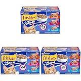 Friskies Purina Gravy Wet Cat Food Variety Pack Seafood Prime Filets Favorites - (Pack of 72) 5.5 oz. Cans
